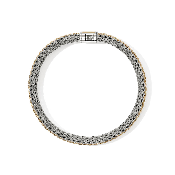 Icon Bracelet, Reversible, Gold, Sterling Silver, 6.5MM