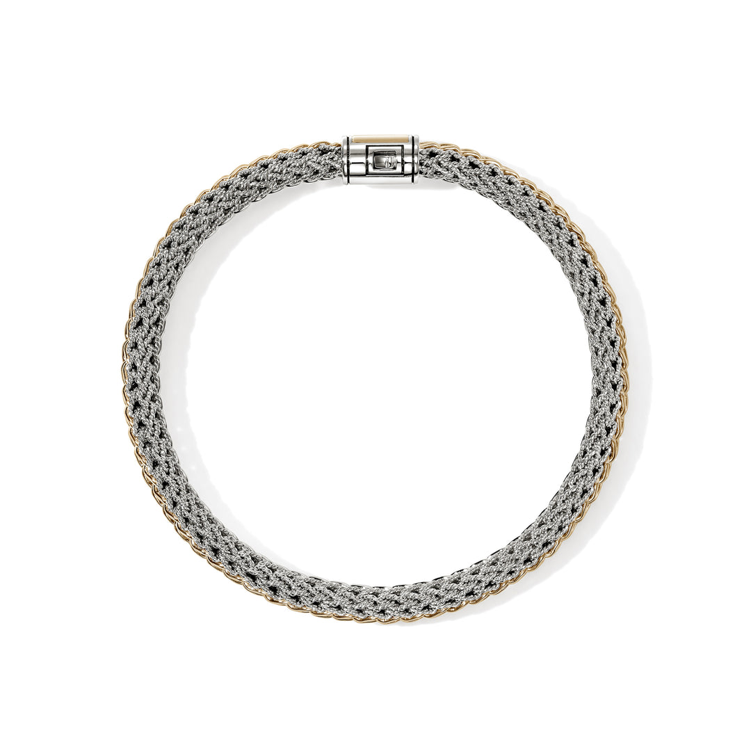 Icon Bracelet, Reversible, Gold, Sterling Silver, 6.5MM