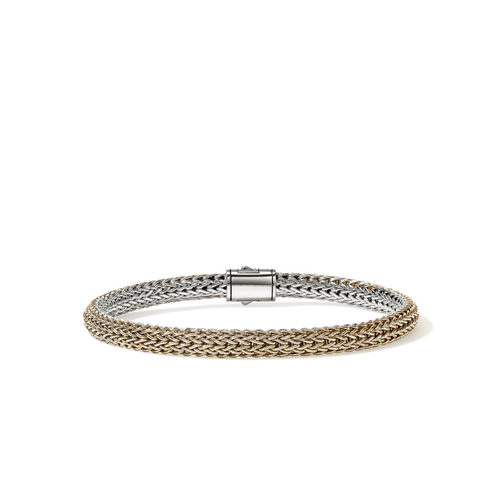 Icon Bracelet, Reversible, Gold, Sterling Silver, Diamonds, 5MM