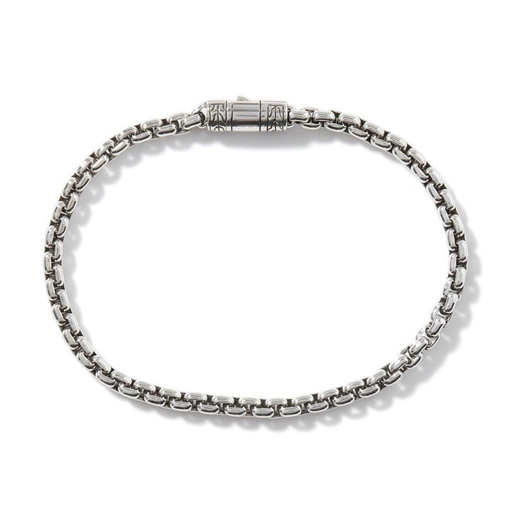 Box Chain Bracelet, Sterling Silver, 4MM