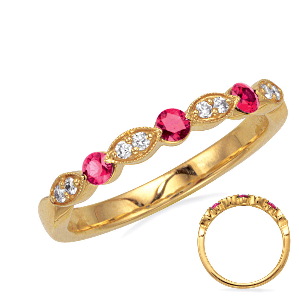 Yellow Gold Ruby & Diamond Ring