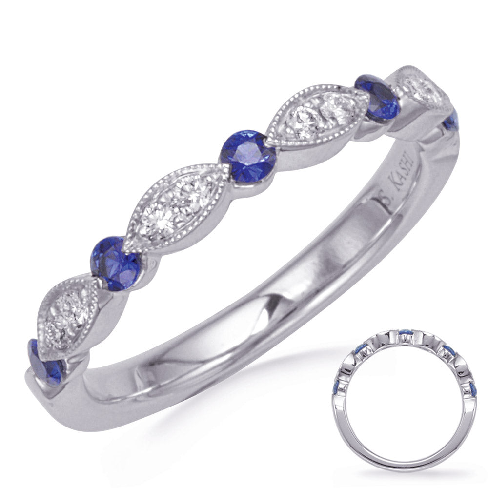 White Gold Sapphire & Diamond Ring