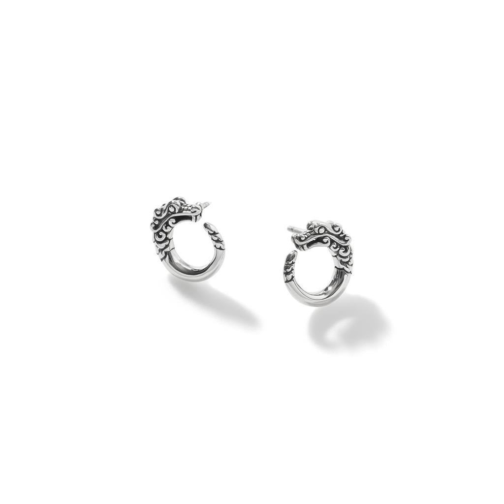 Naga Stud Earrings, Sterling Silver