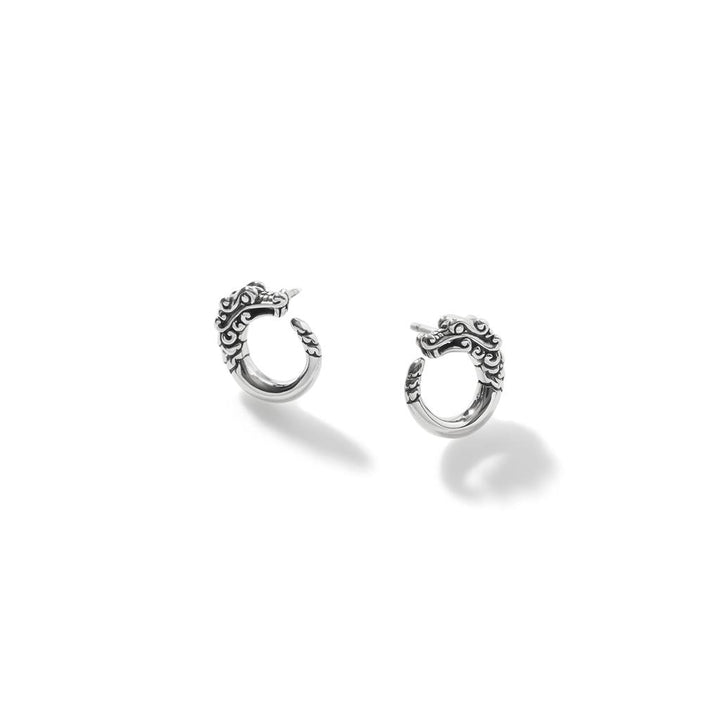 Naga Stud Earrings, Sterling Silver