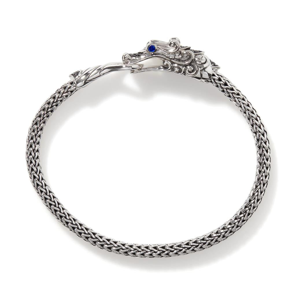 Naga Bracelet, Sterling Silver, Pavé, 5MM