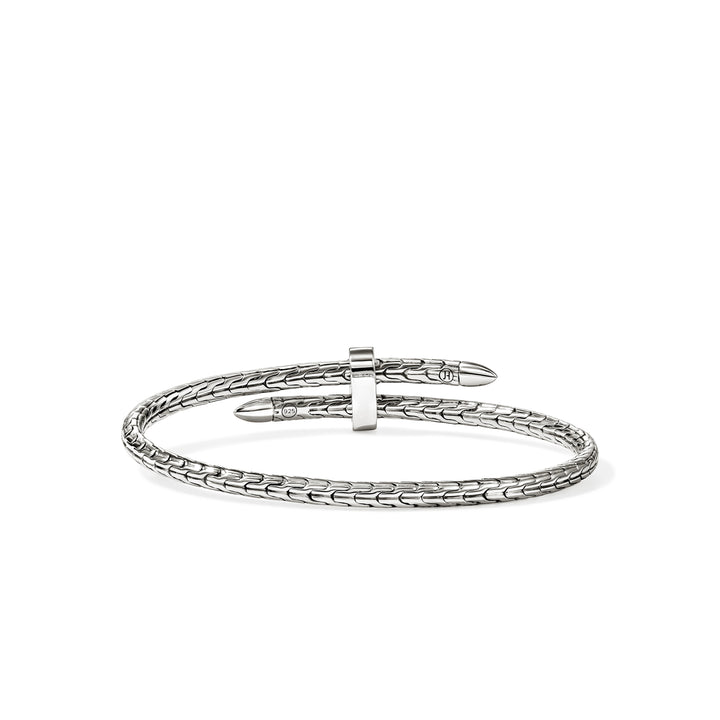 Spear Flex Cuff, Sterling Silver, Diamonds, 4MM