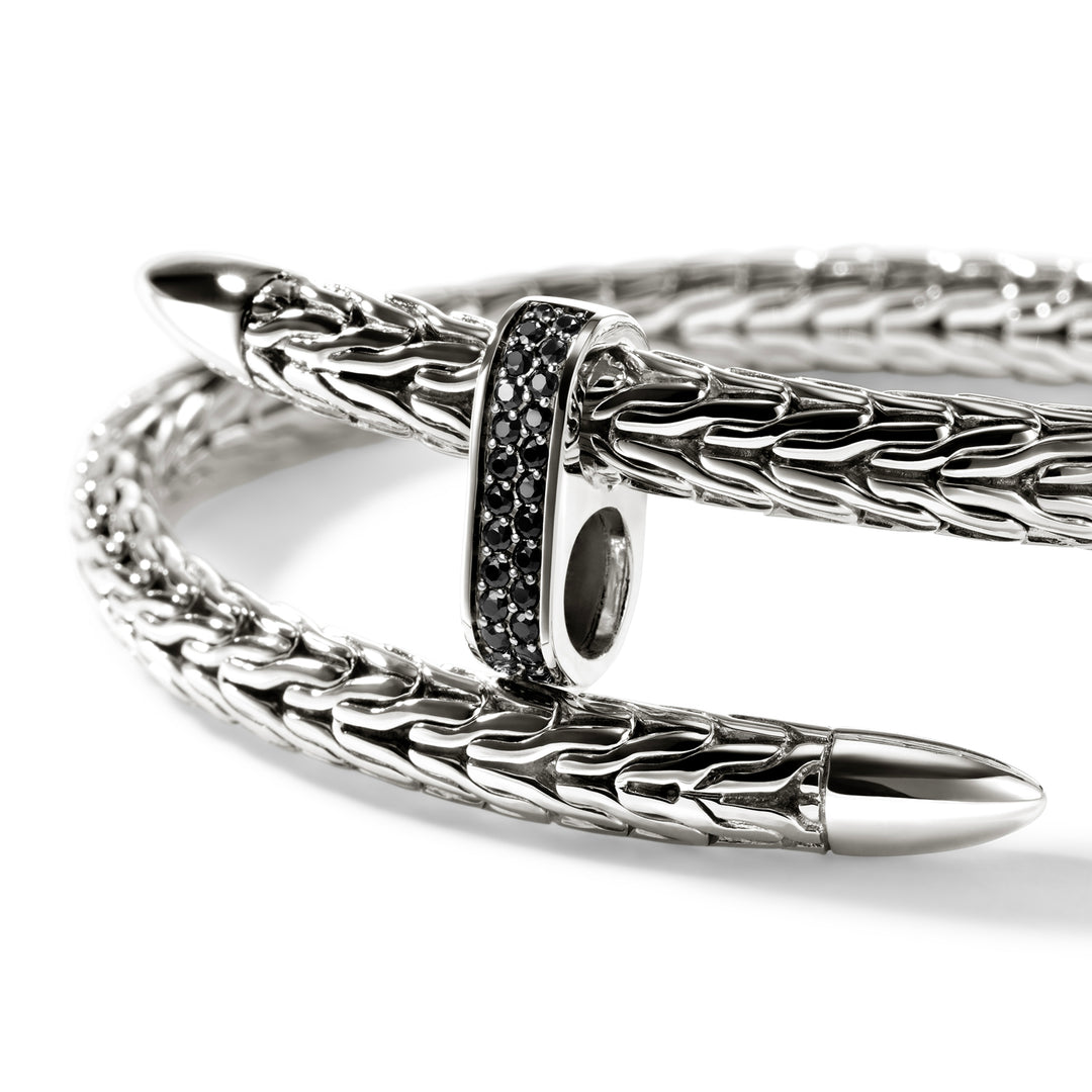 Spear Flex Cuff, Sterling Silver, Gemstones, 5.5MM