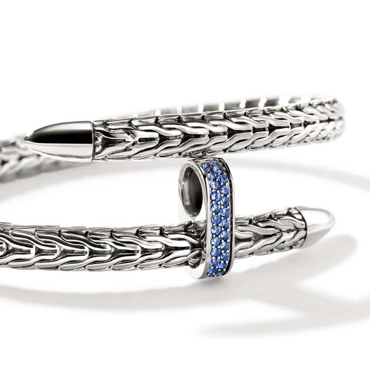 Spear Flex Cuff, Sterling Silver, Gemstones, 5.5MM