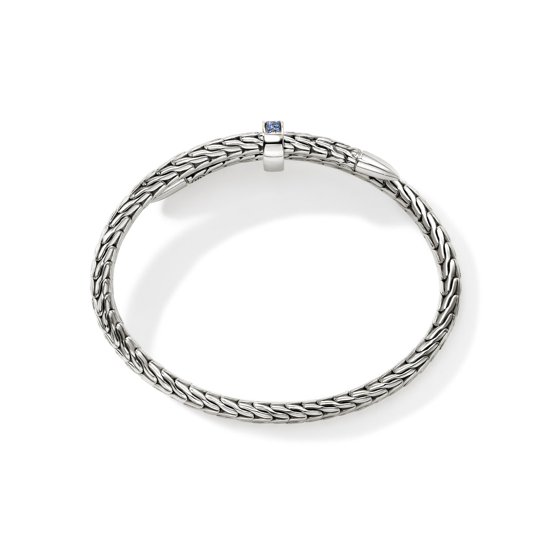 Spear Flex Cuff, Sterling Silver, Gemstones, 5.5MM