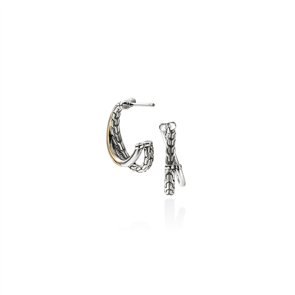 JH Essential Crossover Earring, Gold, Sterling Silver, 20.5MM