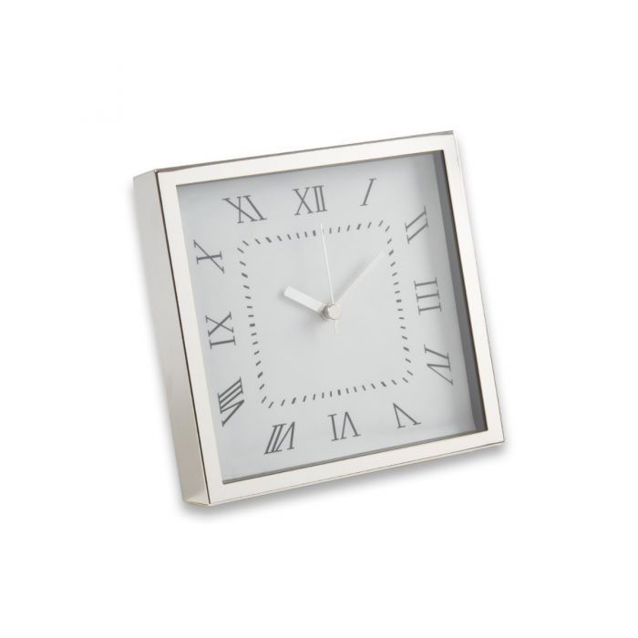 Serpa Silver Plated Modern Design Desk Clock