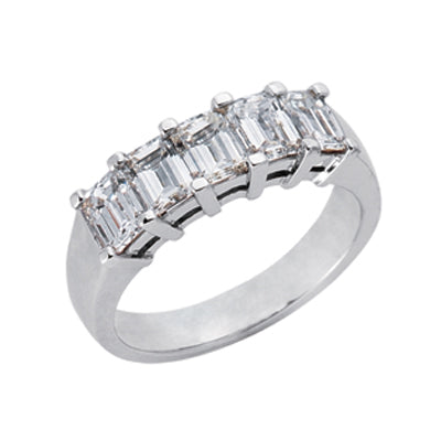 Emerald Cut Diamond Band