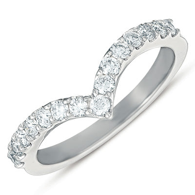 White Gold Curved Band