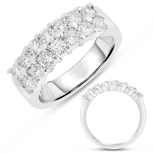 White Gold Double Row Band