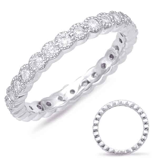 White Gold Stackable Eternity Band