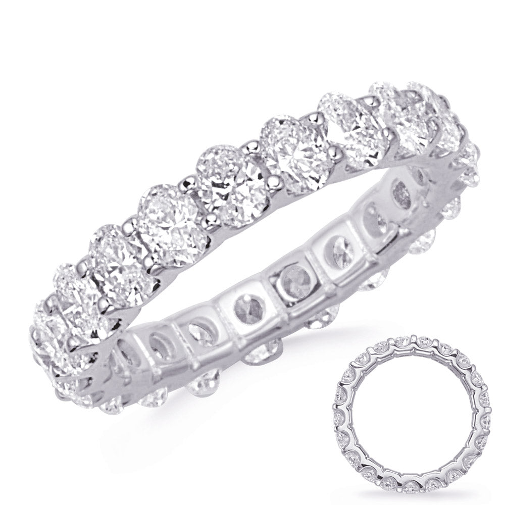 White Gold Oval Diamond Eternity Band