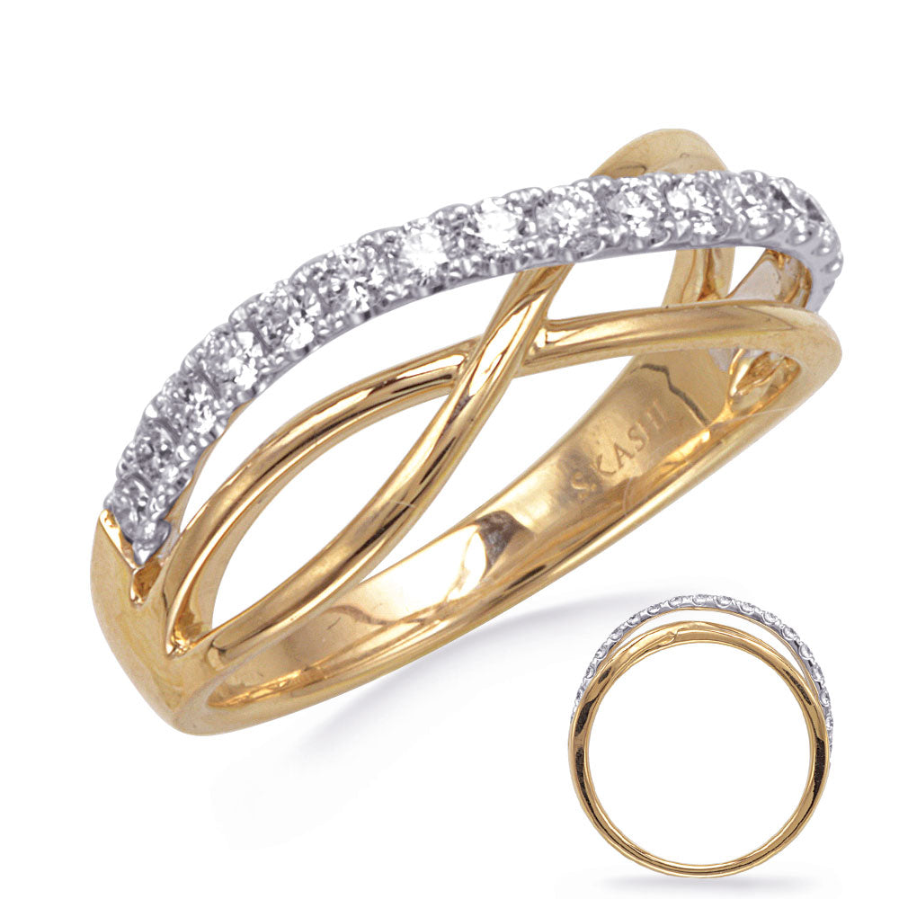Yellow & White Gold Diamond Fashion Ring
