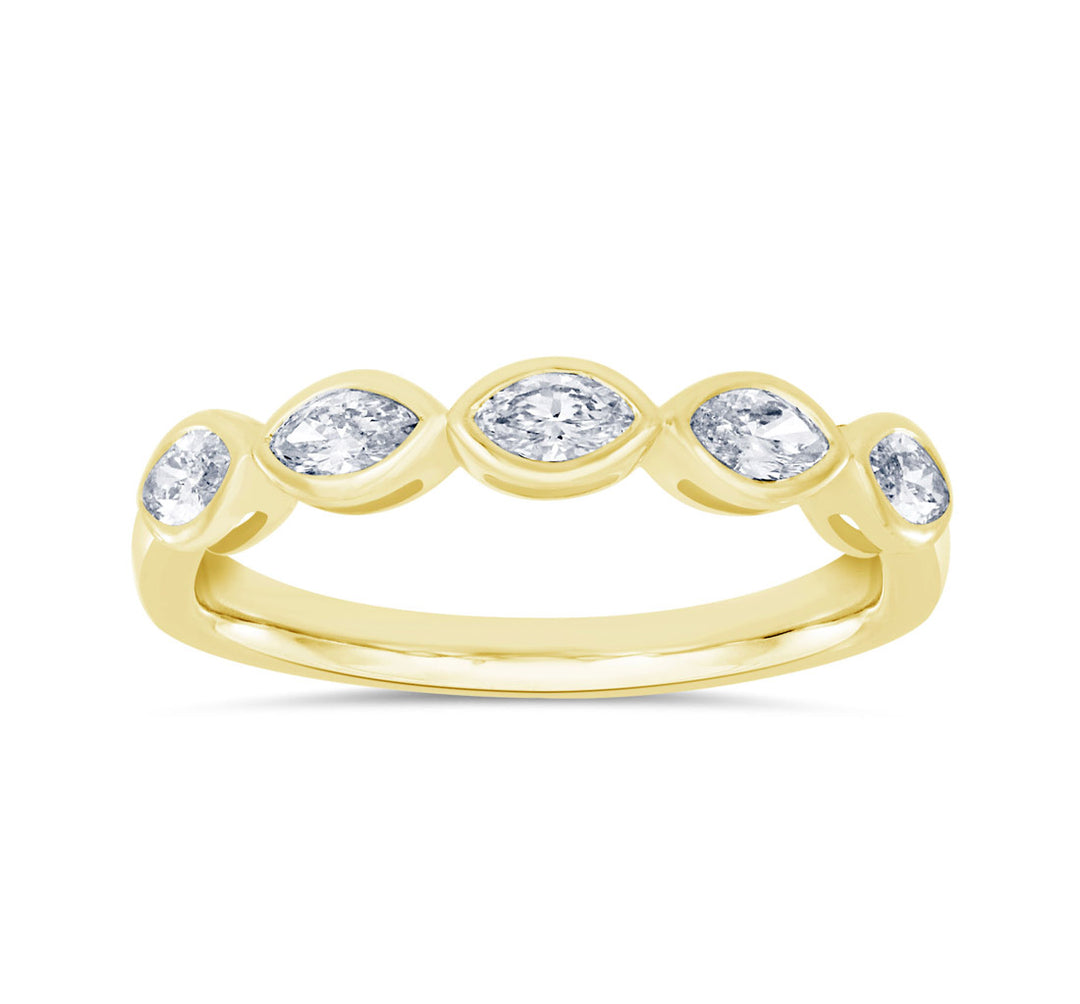 Yellow Gold Marquise Diamond Ring