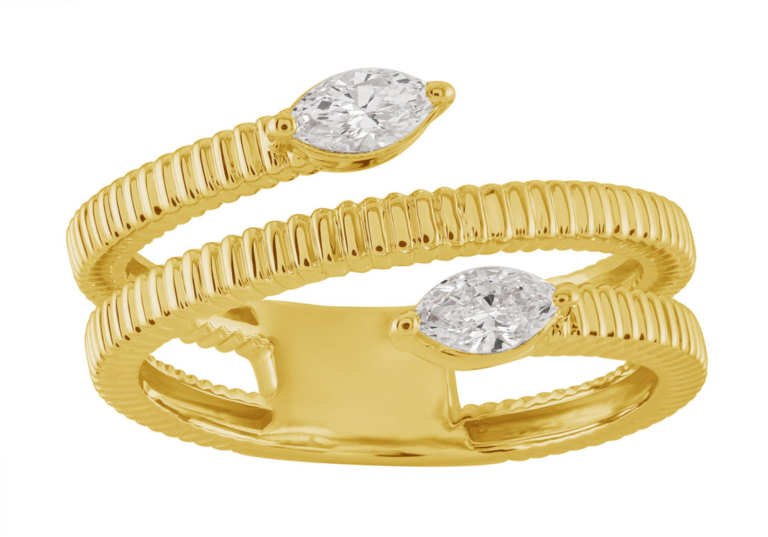 Yellow Gold Marquise Diamond Ring