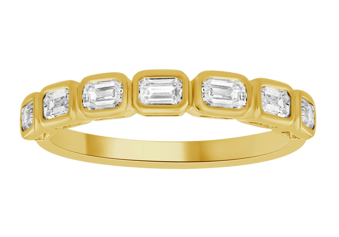Yellow Gold Emerald Cut Diamond Ring