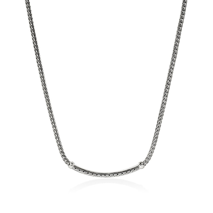 JH Essential Pavé Necklace, Sterling Silver, Gemstones, 2.5MM