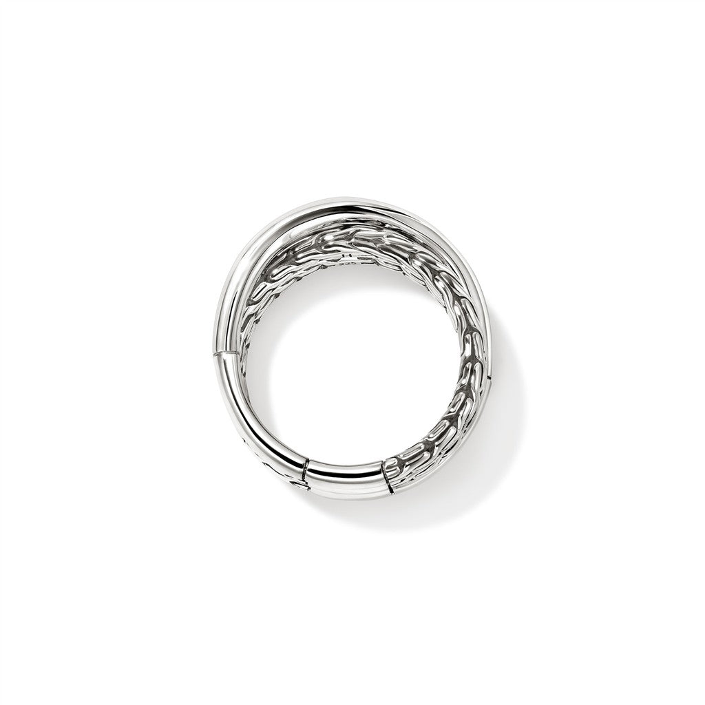 JH Essential Crossover Ring, Sterling Silver