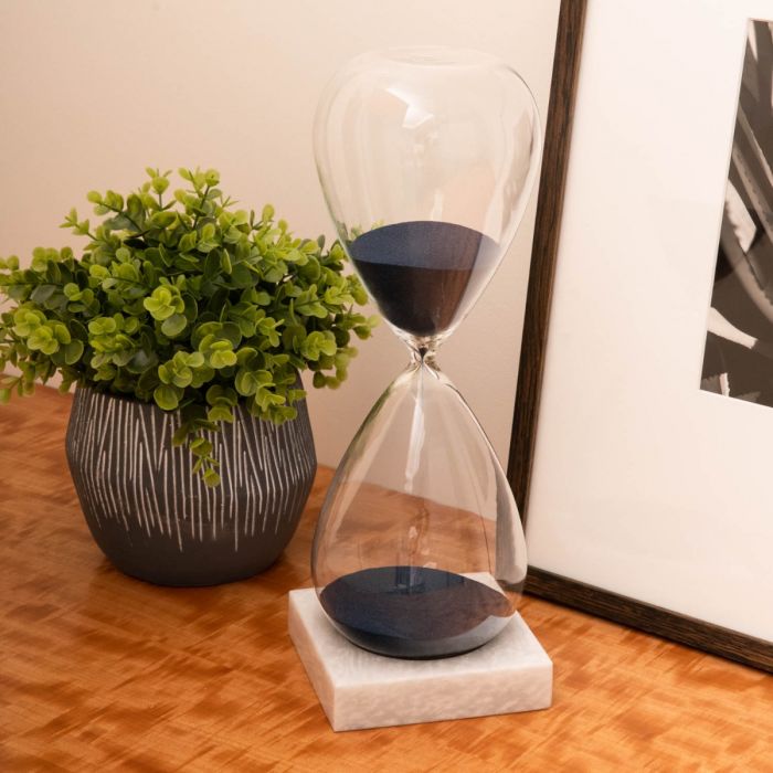 90 Minute Sand Timer with Navy Sand.