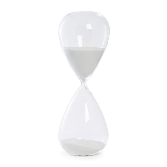 90 Minute Crystal Sand Timer with White Sand.