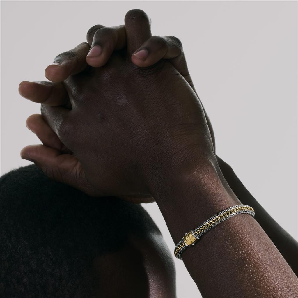 Icon Bracelet, Gold, Sterling Silver, 7MM