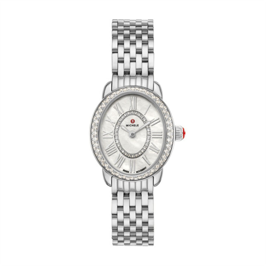 Serein Oval Diamond Stainless Steel Watch