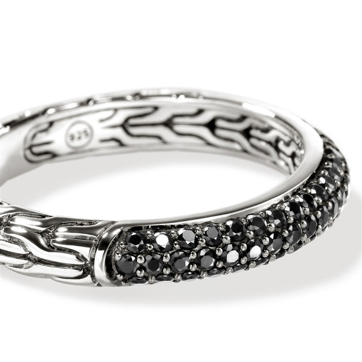 JH Essential Pavé Band Ring, Sterling Silver, Gemstones, 3.5MM