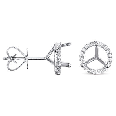 Three Prong Earring Setting .60ct Tw