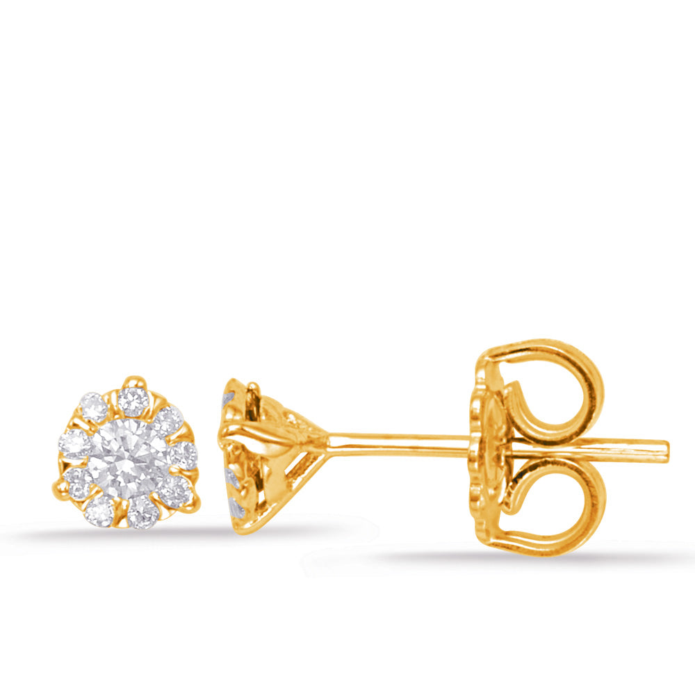 Three Prong Earring Setting