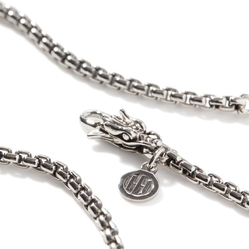 Naga Box Chain Necklace, Silver, 2.7MM