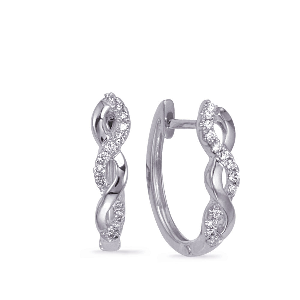 White Gold Diamond Earring