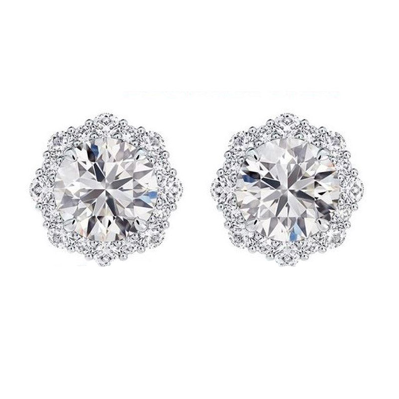 White Gold Earring Jackets For .50ct Eac