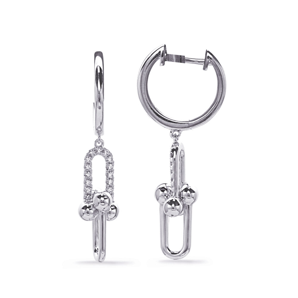 White Gold Diamond Earring
