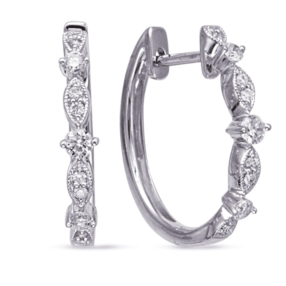 White Gold Diamond Earring