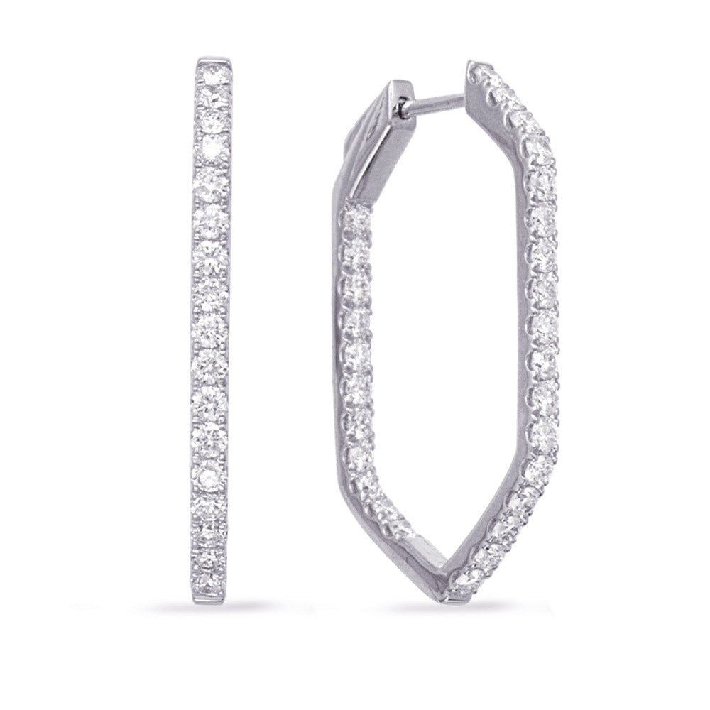 White Gold Diamond Earring