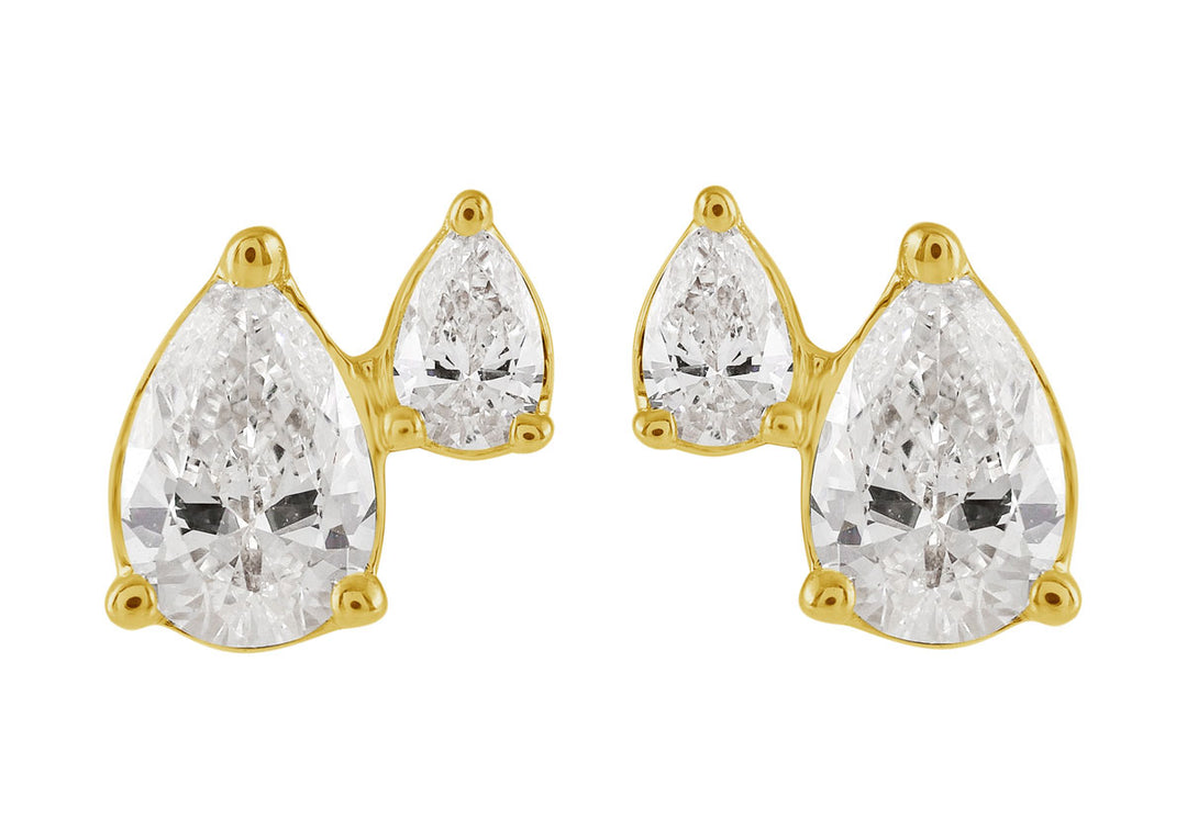 Yellow Gold Diamond Earring