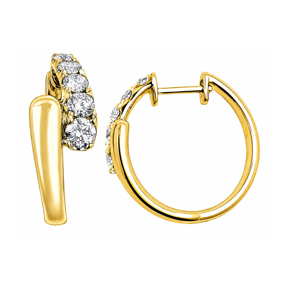 Yellow & White Gold Diamond Earring