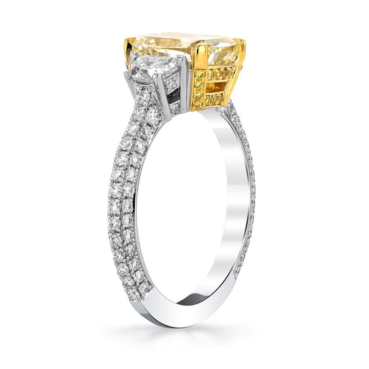 18K Yellow Gold 2.43ct Fancy Yellow Diamond Ring