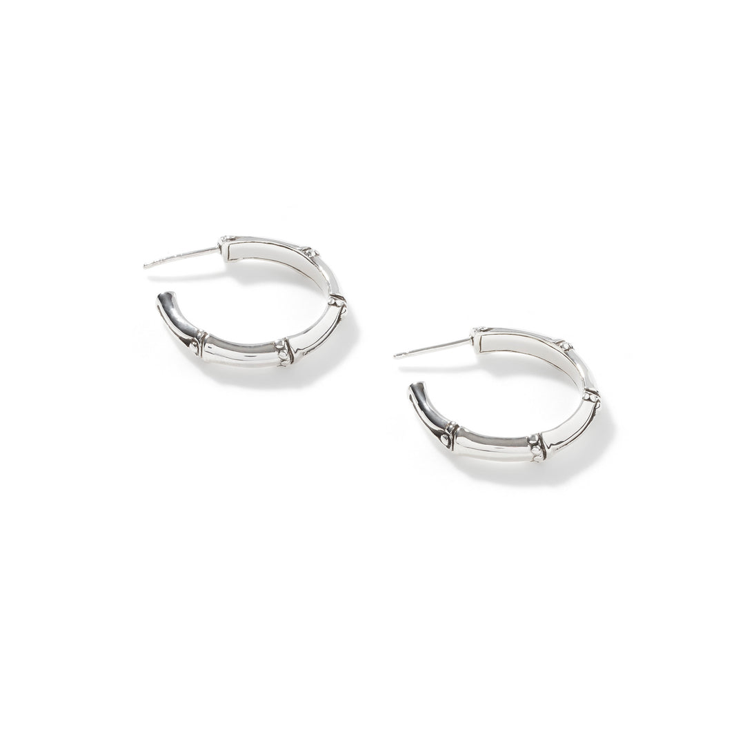 Bamboo Small J Hoop Earring