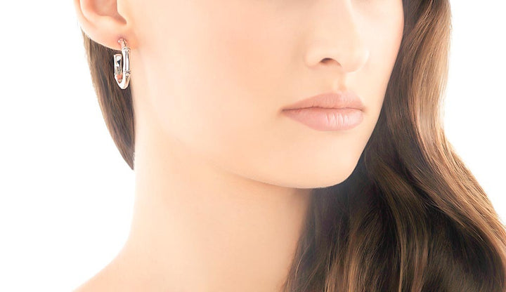 Bamboo Small J Hoop Earring