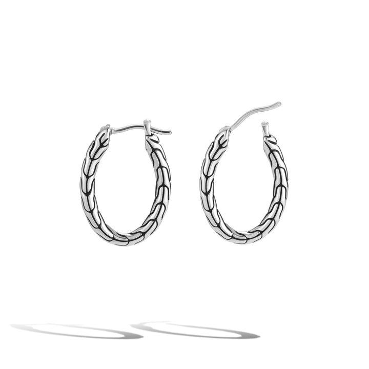 Classic Motif Small Oval Hoop Earring