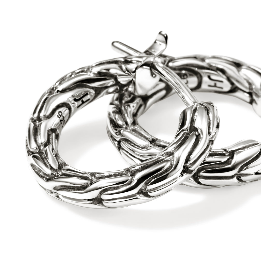 JH Essential Hoop Earrings, Sterling Silver, 14MM