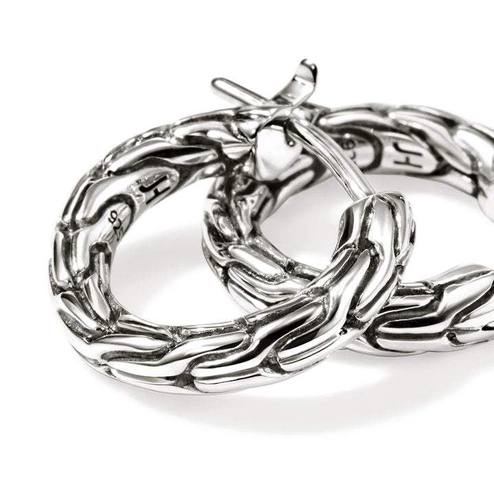 JH Essential Hoop Earrings, Sterling Silver, 14MM
