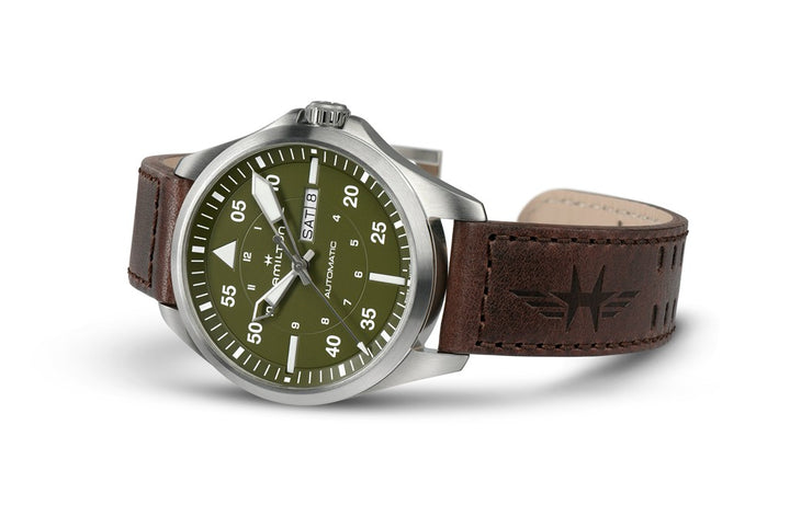 Khaki Aviation Pilot Day Date Auto - 42mm
