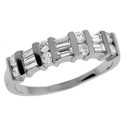 Baguette And Round Band