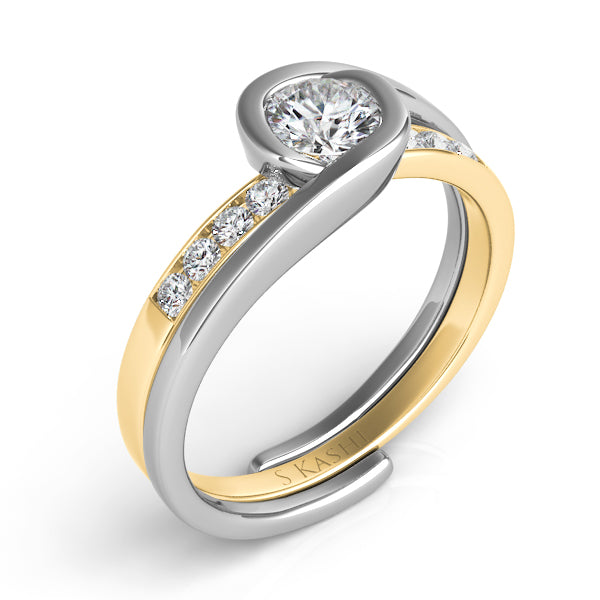 Yellow & White Gold Engagement Ring